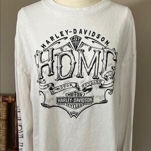 Harley-Davidson White Long Sleeve Shirt
